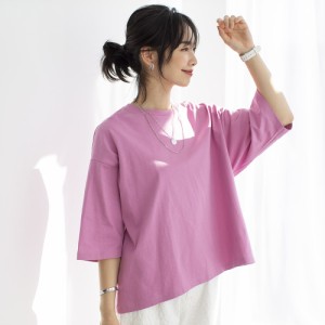 トップス Tシャツ ポロシャツ 五分袖 洗える 日本製 《別注》SETENS/セテンス オーバーサイズ Ｔシャツ N60582