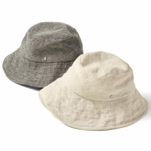 サングラス 手袋 ベルト 帽子 ニット帽 キャスケット Les Belles Modes/ベル・モード 洗えるシャンブレーリネンハット 237101