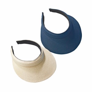 帽子 サングラス 手袋 ベルト ニット帽 キャスケット ニット Aqua Melange/アクアメランジェ 洗えるペーパー サンバイザー 256402