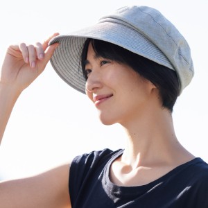 帽子 サングラス 手袋 ベルト ニット帽 キャスケット 日本製 Les Belles ベル・モード 綿混シャンブレーキャスケット M90101