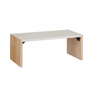 テーブル 机 ローテーブル 座卓 日本製 コンパクト 北欧 Porhar/ポルハー 石目柄折り畳みテーブル 89cm×44cm H52106