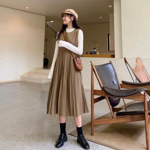 ワンピース プリーツ スカート 重ね着の通販 Au Pay マーケット