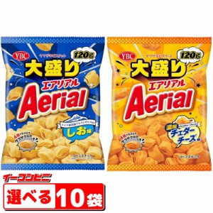 YBC　エアリアル（大盛り）たっぷり120g　組み合わせ選べる10袋　BIGサイズ　大袋　スナック　【送料無料(沖縄・離島除く)】