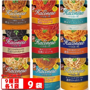 創味 ハコネーゼ パスタソース 9種各1袋セット（アラビアータ／クリーミーボロネーゼ／濃厚ボロネーゼ／カルボナーラ／ポルチーニ／トマ