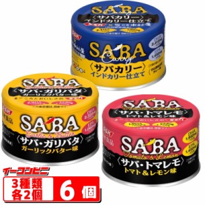 SSK SAVA 缶詰 140g／150g 3種各2個セット （サバカリー／サバ・トマレモ／サバ・ガリバタ） 鯖の缶詰　