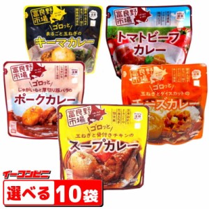 富良野市場　スープカレーシリーズ　選べる10袋　袋のままレンジであたため　【送料無料(沖縄・離島除く)】
