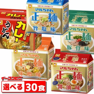 マルちゃん　正麺・カレーうどん　袋めん　5食パック　選べる6個(計30食)　【送料無料(沖縄・離島除く)】