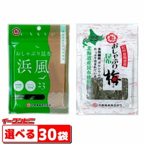 中野物産　おしゃぶり昆布 10g　浜風／梅　選べる30袋　【送料無料(沖縄・離島除く)】