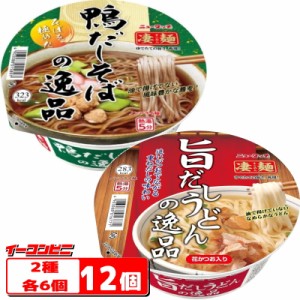 ニュータッチ　凄麺　鴨だしそばの逸品／旨だしうどんの逸品　2種各6個セット（計12個）ノンフライ【送料無料(沖縄・離島除く)】