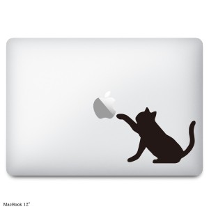 MacBookステッカー スキンシール 黒猫 blackcat 2