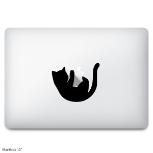 MacBookステッカー スキンシール 黒猫 blackcat 3