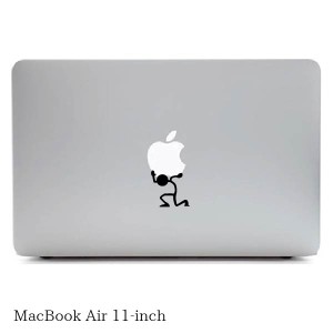 MacBookステッカー スキンシール 棒人間 キャリー stickman carry MacBook Air11/13 Pro13/15