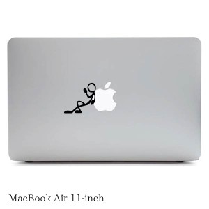 MacBookステッカー スキンシール 棒人間 ひとやすみ stickman chill MacBook Air11/13 Pro13/15