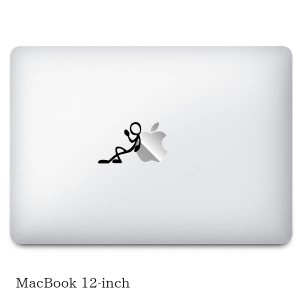 MacBookステッカー スキンシール 棒人間 ひとやすみ stickman chill MacBook 12 Pro13/15 (2016〜)