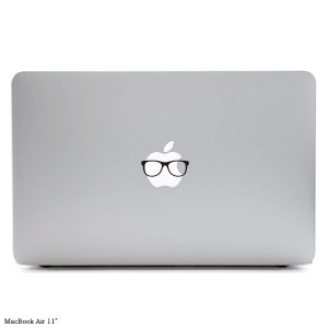 MacBook ステッカー スキンシール メガネ glass MacBook Air11/13 Pro13/15