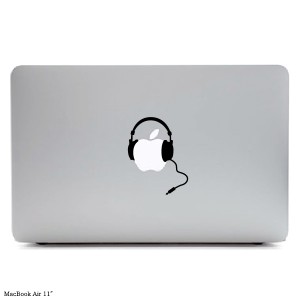 MacBookステッカー スキンシール ヘッドフォン2 headphone2 MacBook Air11/13 Pro13/15