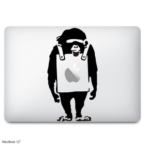 MacBookステッカー スキンシール プラカード チンバンジー The Placard Chimp