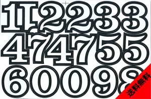 送料無料 防水素材 数字 ステッカー セット ナンバーリング タブレット ゼッケン 背番号 ネーム DIY ヘルメット キャラクター TS-116