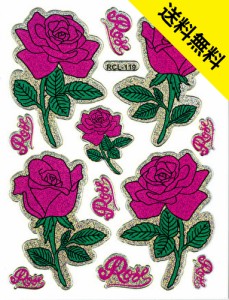 防水 ラメ加工 ローズ ステッカー セット バラ スマホ 薔薇 プレゼント Rose ばら 予定表 カレンダー TSS-679