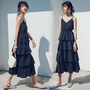 ドット ロング ワンピース ホワイトの通販｜au PAY マーケット