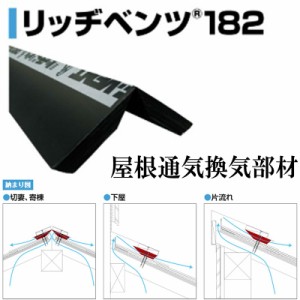 個人宅配送不可 【6本入】棟換気部材 通気部材 リッヂベンツ182 スレート 板金 シングル 屋根 切妻 下屋 片流れ 日本住環境 NJK 大型 ア