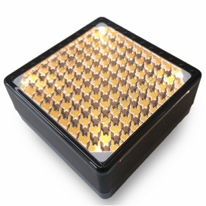 代引不可 埋込式 LED ライト ソーラーブリック 角形 電球色 100mm SBH100F 太陽光LED エクステリア 足元 点灯 マテリアルワールド 