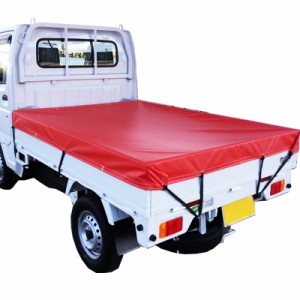 トラックシート 1tトラック用 ターポリンシート ST-1TRE レッド 2.3x2.7m 荷台サイズ 160ｘ250cm用 防水 平張り カSD