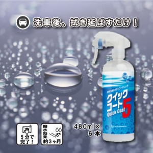 【代引不可】480ml×6本 クイックコート5 自動車 用 スプレー式 ガラス系 ボディコーティング サンエスエンジニアリング オK