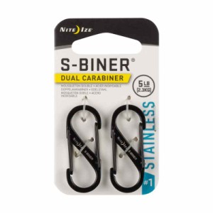 カラビナ エスビナー S-BINER #1 ブラックチタン 2個入×3セット NI00837 カラビナ 収納 ナイトアイズ NITE IZE 福KD メール便