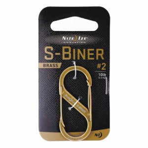 カラビナ エスビナーブラス #2 NI02707 3個セット S-BINER 収納 キャンプ アウトドア 持ち運び ナイトアイズ NITE IZE 福KD メール便