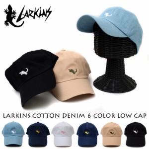 帽子 ラーキンス LARKINS カラー ローキャップ レディース メンズ 浅め 無地