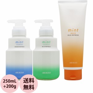 アリミノ ミント シャンプー ヘアマスク セット 250mL+200g 冷 感 クールシャンプー 女性 爽快 スッキリ サロン専売品 おすすめ クール 