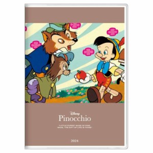 ピノキオ B6マンスリー手帳2024 2024年月間ダイアリー ディズニー キャラクター 令和6年手帖  メール便可