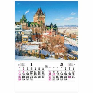 トーハン DX 世界の情景 2024 Calendar 壁掛けカレンダー2024年 フィルム フォト インテリア 令和6年暦 