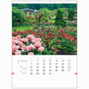イングリッシュ ガーデン コレクション 2024 Calendar 壁掛けカレンダー2024年 フォト インテリア 令和6年暦 