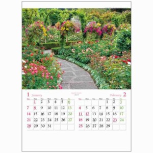 イングリッシュ ガーデン 2024 Calendar 壁掛けカレンダー2024年 フォト インテリア 令和6年暦 
