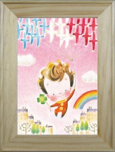取寄品 サライマサコ MSP-06 ポストカード額装 フレーム付きART イラストアート