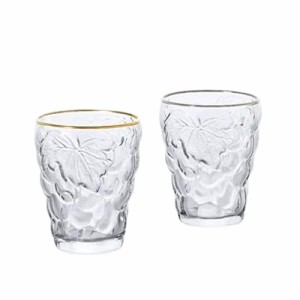 取寄品 ぶどうのグラス グラスカップ タンブラー2個セット Gold＆Platinum ギフト雑貨石塚硝子