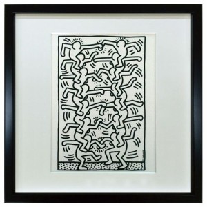 取寄品 送料無料 キース へリング Keith Haring インテリア アート POP ART IKH-60639 額付きポップアート通販