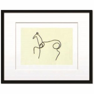 取寄品 送料無料 Pablo Picasso インテリア アート デザイナーズアート Le cheval Silkscreen 額付きシルクスクリ