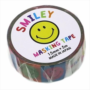 スマイリーフェイス マスキングテープ 15mmマステ TS-37 Smiley Face キャラクターグッズ通販 メール便可