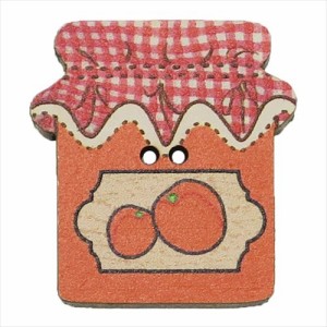 アトリエボヌールドゥジュール 手芸用品 フランス製木製飾りボタン オレンジジャム 手作り雑貨グッズ通販 メール便可