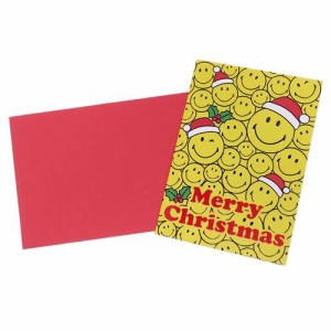 スマイリーフェイス グリーティングカード 封筒付きクリスマスカード 461 スプリング付き Smiley Face かわいい メール便可