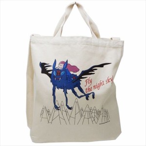 アドベンチャータイム トートバッグ 2way ショルダーバッグ Fly the night sky 約36×39×7cm アニメキャラクター グッズ