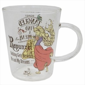 塔の上のラプンツェル マグカップ 耐熱ガラスMUG ヴィンテージ ディズニープリンセス 350ml キャラクター グッズ