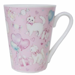 たけいみき マグカップ 陶器製MUG キャットバルーン 300ml ガーリーイラスト グッズ