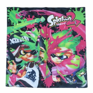 スプラトゥーン 2 お手拭きはんかち ハンカチ ガール＆ボーイ 2019年 新入学 新入園準備 30×30cm キャラクター グッズ メール便可