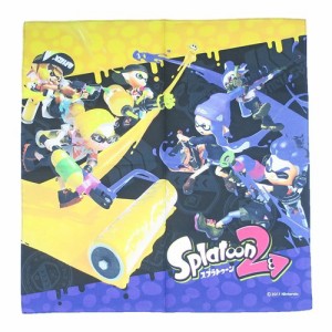 スプラトゥーン 2 コットンナフキン ランチクロス イエローvsパープル 2019年 新入学 新入園準備 43×43cm メール便可