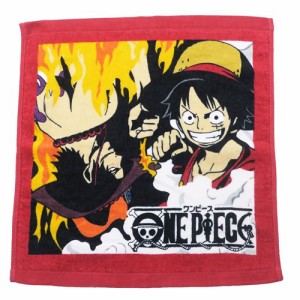 ワンピース ハンドタオル ウォッシュタオル 二人の絆 ONE PIECE 34×36cm アニメキャラクター グッズ メール便可