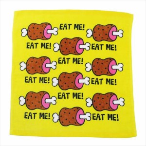 ハンドタオル プリント ウォッシュ タオル EAT ME MEAT 35×34cm プチギフト グッズ メール便可